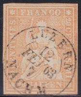 1854/62 STRUBEL Zst.Nr.25G