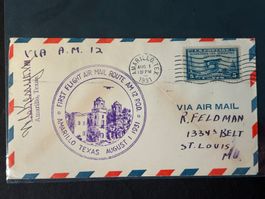 Erstflug 1931 Amarillo Route 12 nach St. Louis USA