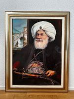 Ölgemälde: Sultan Pasa Sokolović / Mostar im Hintergrund