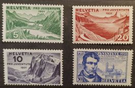 Sellos Suiza 1931 Pro Juventute, nuevos