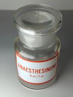 Apotheker Glas Flasche Anaesthesinum Vintage 9.5cm