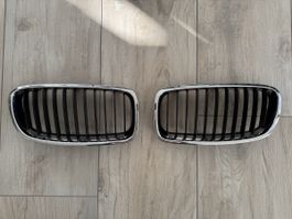 Original BMW F30 F31 Nieren Grill Chrom Schwarz OEM