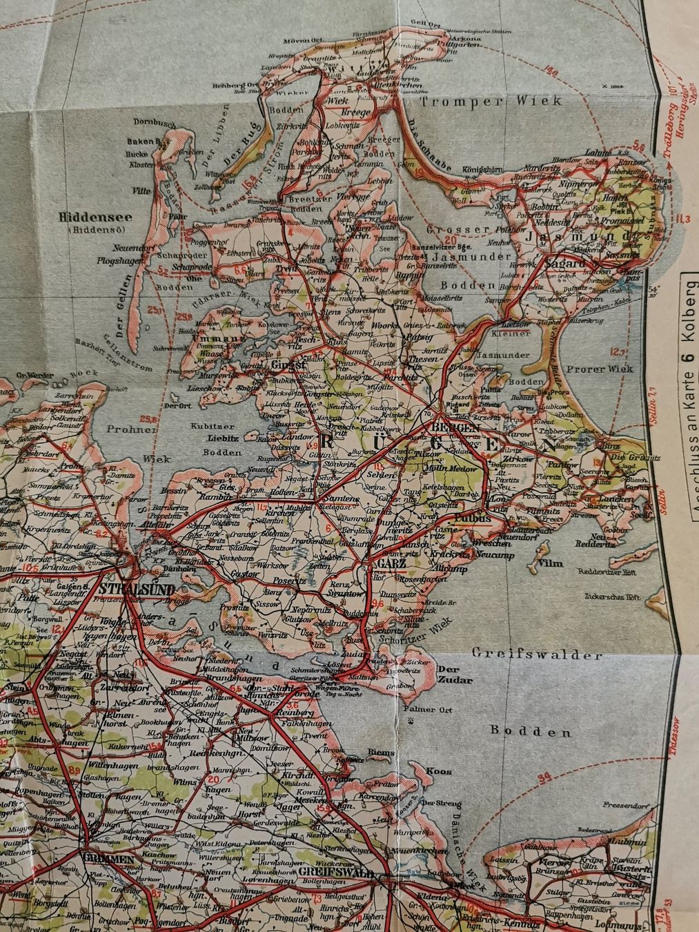 Cartine & Atlanti: Continental-Strassenkarte 5 Rostock – Usato da Richterswil venduto da Milan777 3