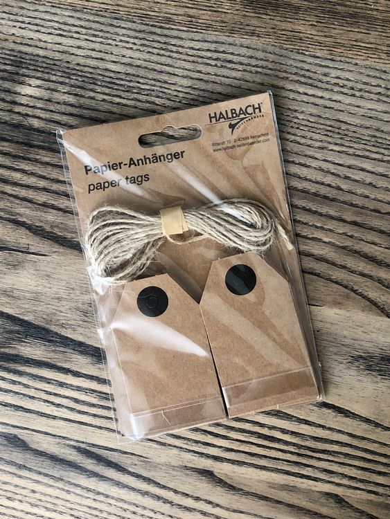 JijAcraft Runde Geschenkanhänger Mit Goldrand - 6cm Weiß, 100 Stück Mit Schnur Zum Beschriften