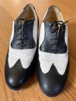 Steppschuhe Paoul schwarz weiss Leder