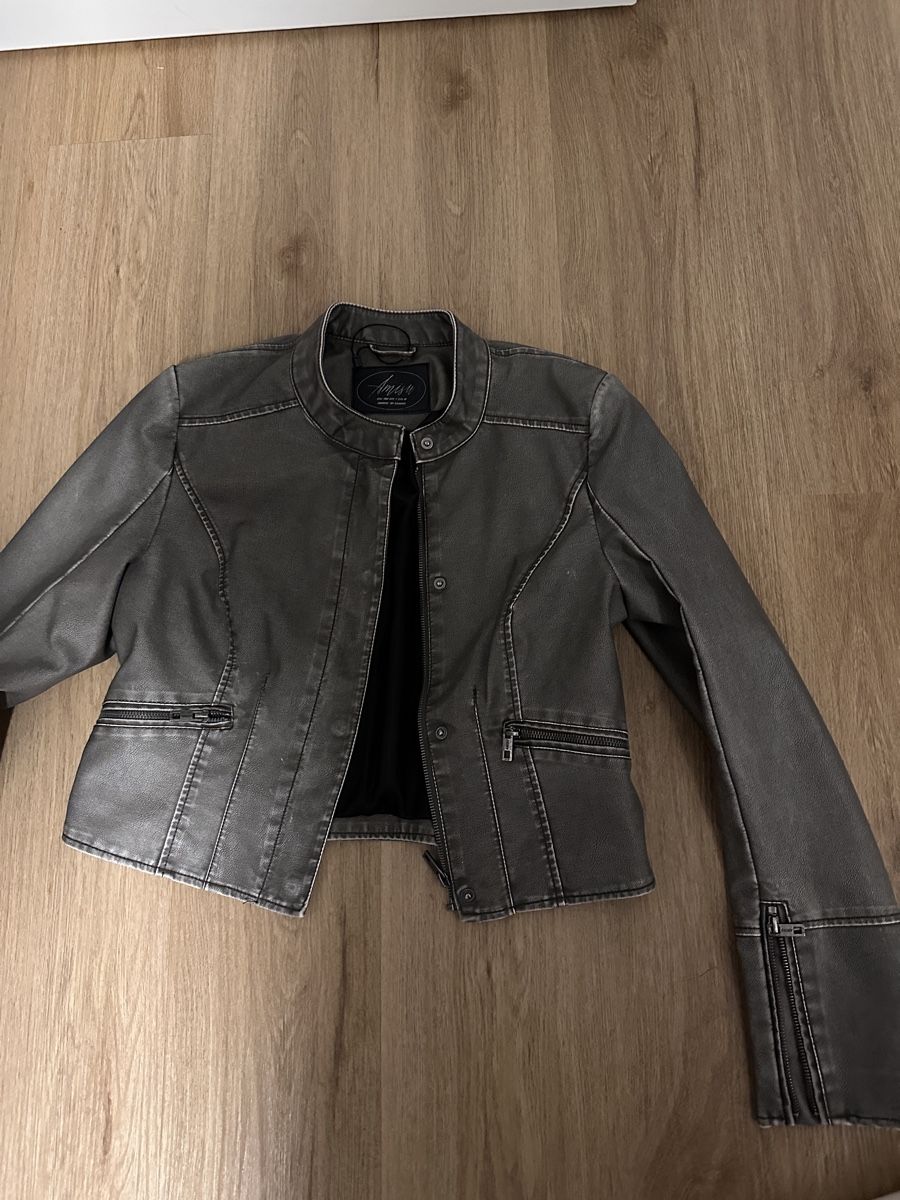 Giacche: Amisu Kunstlederjacke, grau – Usato da Oberurnen venduto da nes_8xqt