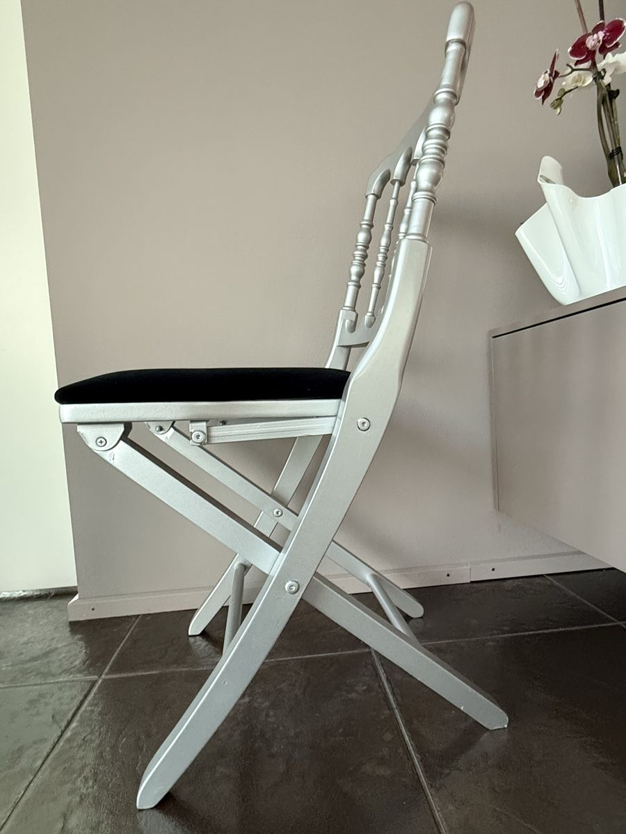 Poltrone: Sessel Stuhl klappbar Silber/Schwarz – Usato da Altendorf venduto da RedHairBeast 8