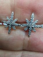 Boucles d'oreille argent avec diamants de moissanite