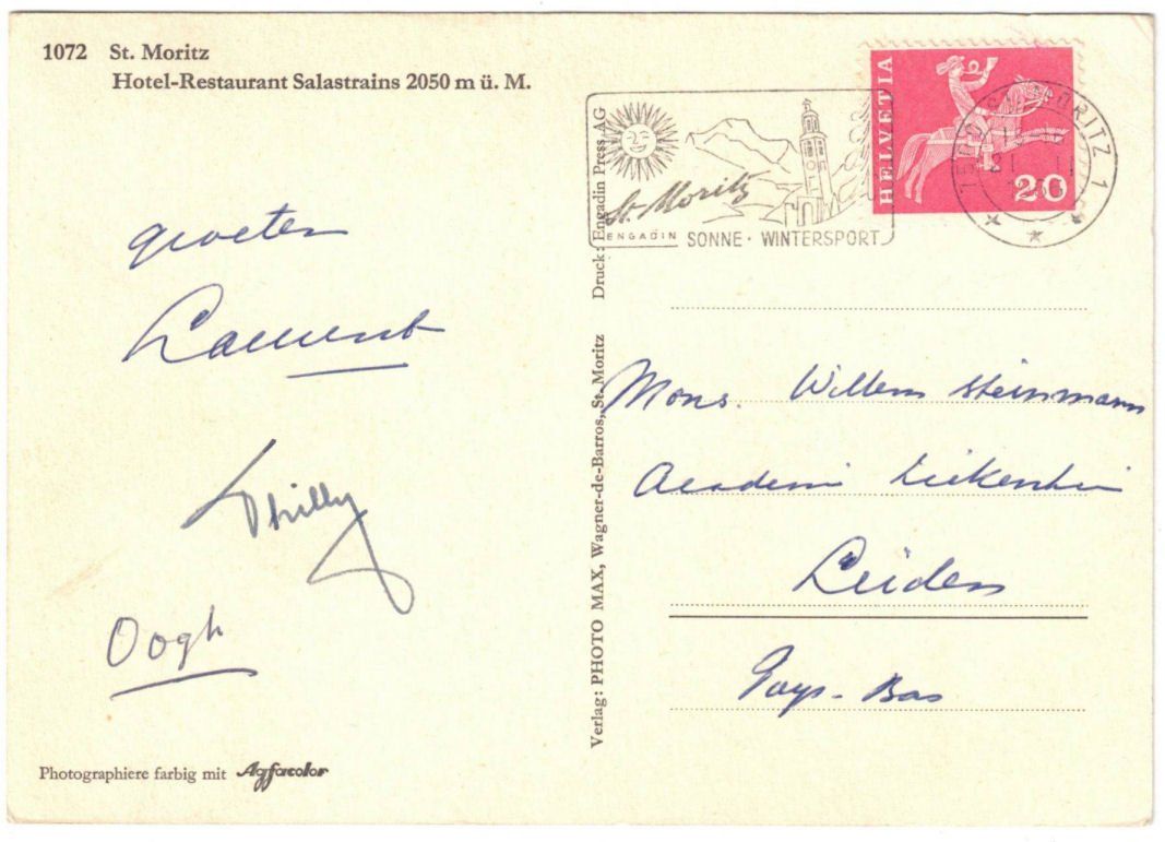 Cartoline postali: St. Moritz - Skilift Salastrains – Usato da Binningen venduto da Mountainrider 1