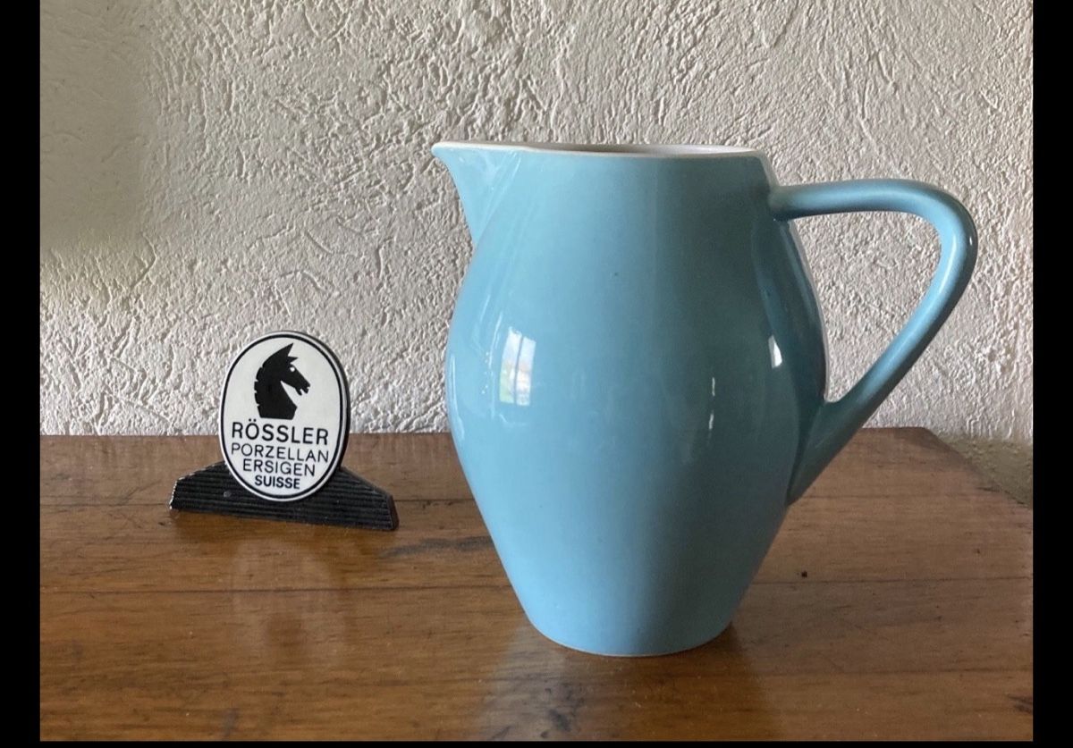 Rössler Caraffe: Roössler Krug 1L blau – Usato da Matten b. Interl venduto da Skygirl4405