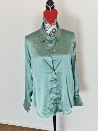 Damen Bluse Primark satinoptik grün Grösse S neuwertig
