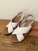 Sommer Sandalen, weiss, Echt Leder, Grösse 38