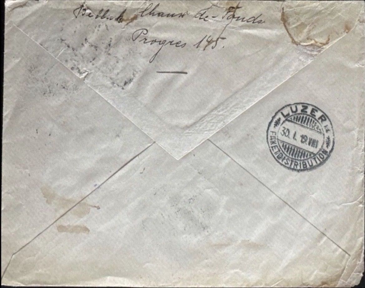 Tutti i francobolli: Schweiz Express Brief 1919 Luzern Stempel – Usato da birsfelden venduto da tim0444 1