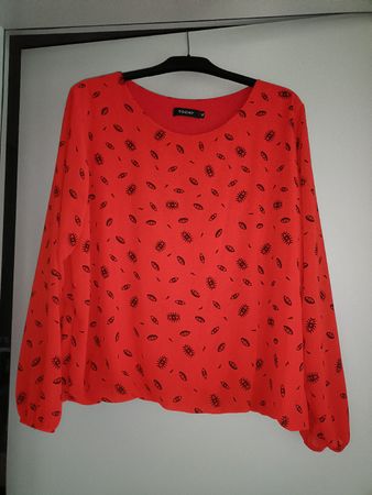 Tunikabluse in rot Grösse XL, 44/46, elegant