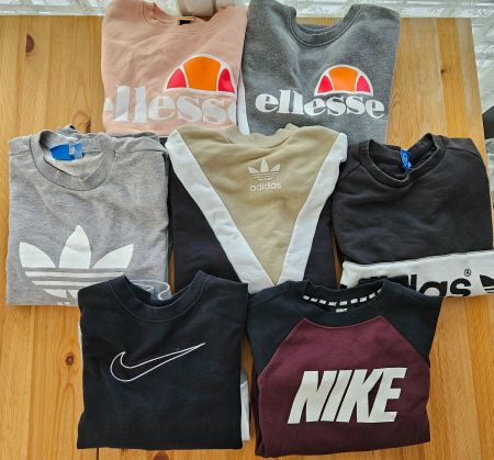 Kleiderpaket 7 Pullover adidas Nike Ellesse Grösse S lot