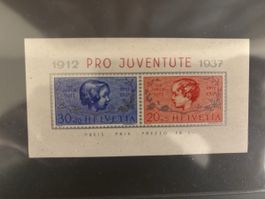 Sonderblock Pro Juventute von 1937, zum 25-jährigen Jubiläum