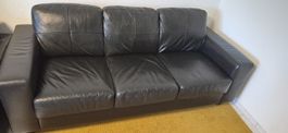 Leder 3er Sofa 
