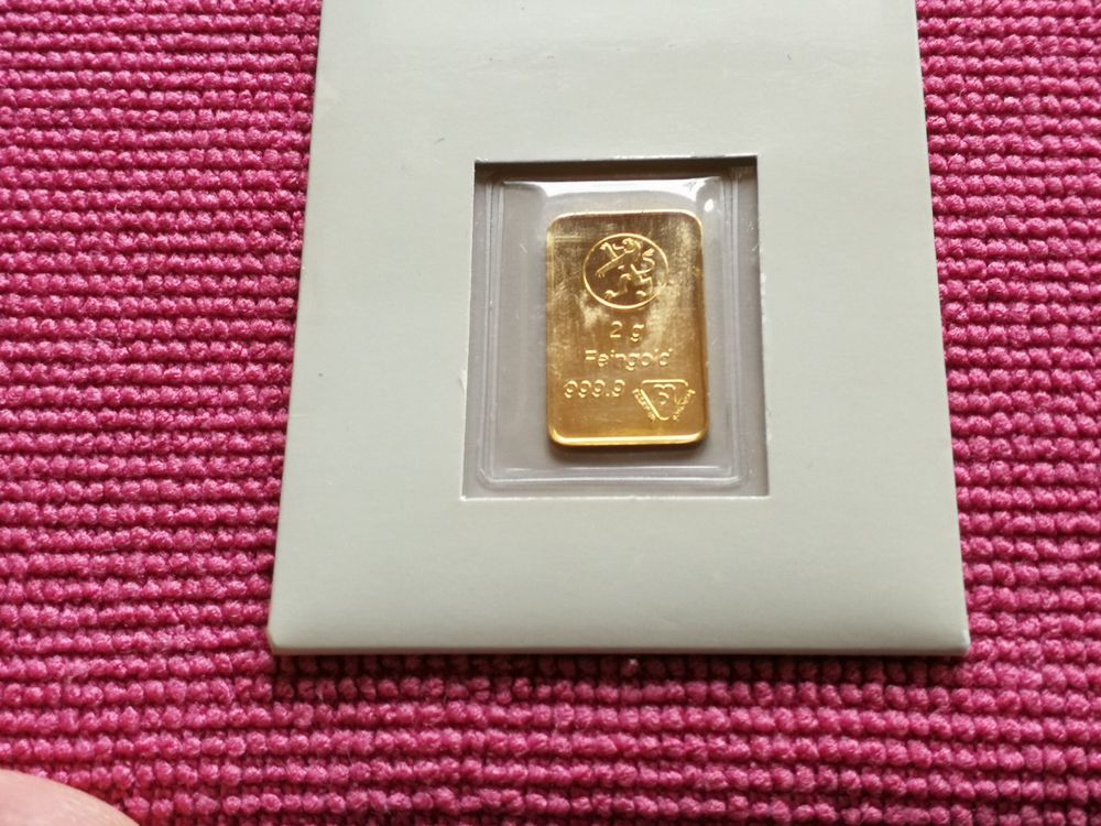 Goldbarren - Bank Leu - 2 Gramm (Neu und originalverpackt) in Boniswil ...