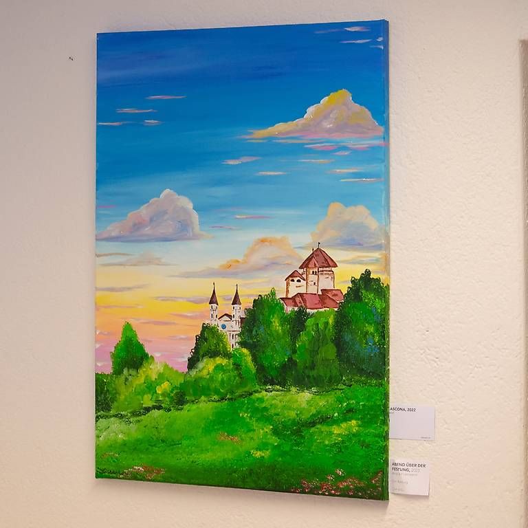 Gemälde: Acrylgemälde "Abend über der Festung" – Gebraucht aus Aarburg von glo_5zsn 1