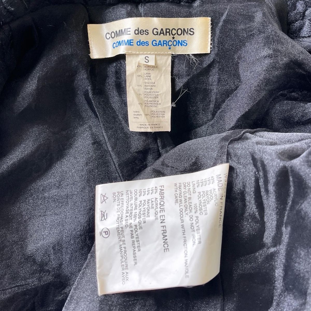 Comme Des Garcons Giacche: COMME DES GARCONS Black Lace Jacket – Nuovo (secondo la descrizione) da Emmen venduto da Avviivva_Com2023 6