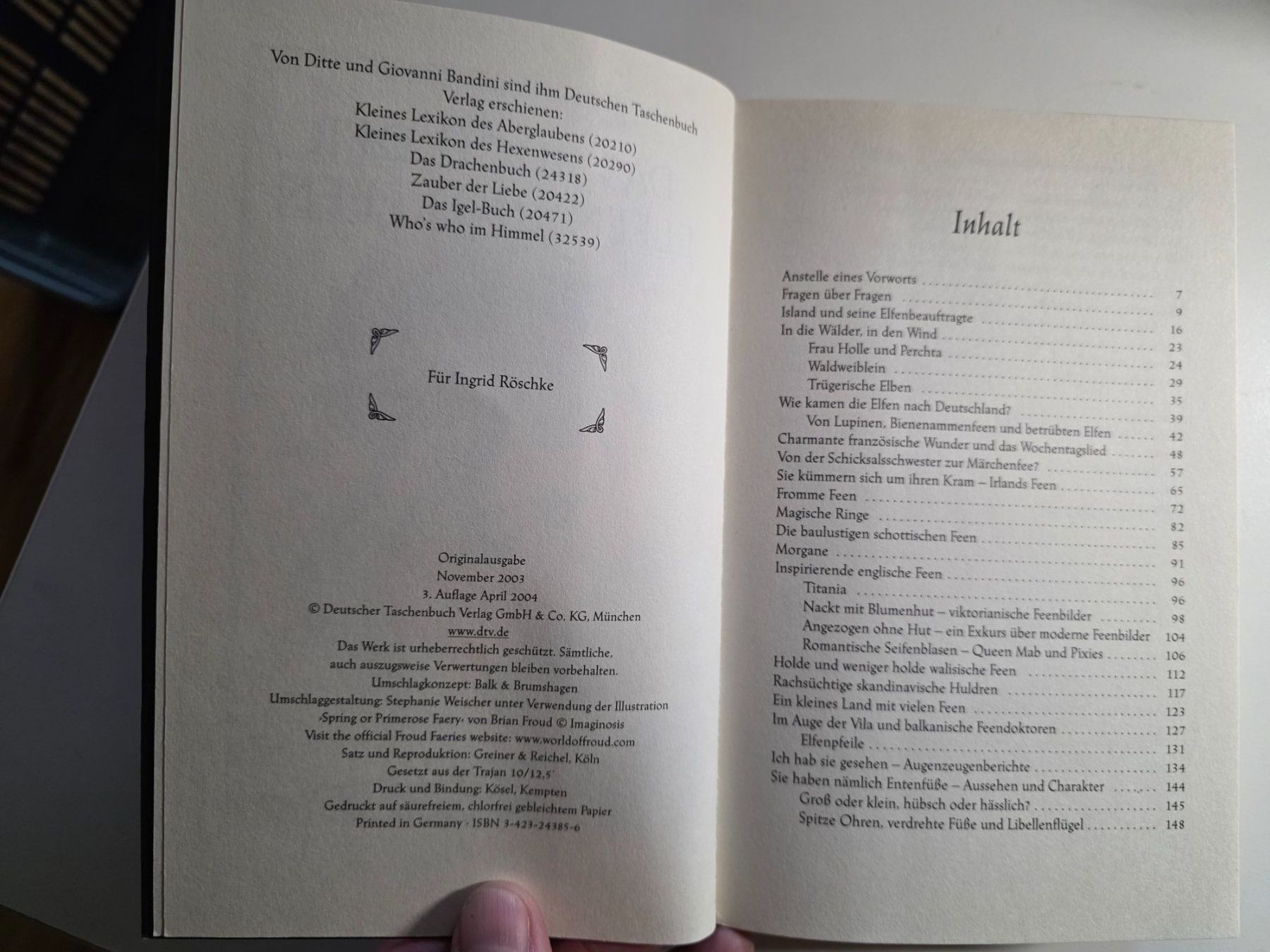 Libri: Das Buch der Elfen und Feen - Ditte Giovanni Bandini - 2004 – Usato da Walterswil BE venduto da Lonitti 8