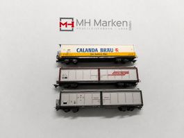 Bemo 3er Set RhB / SBB Brünig Güterwagen H0m mit OVP