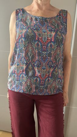 Haut court Natura paisley, en soie taille M occasion