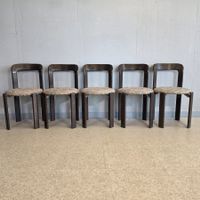 1970 Bruno Rey Essstühle Dining Chair Set by Dietiker Swiss