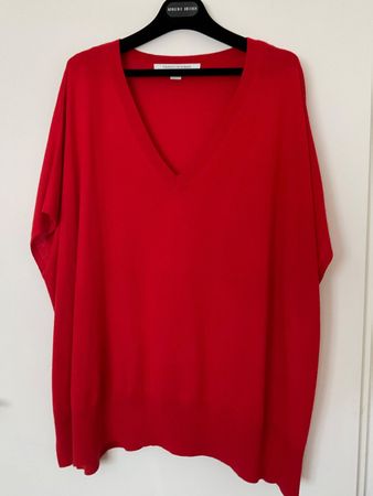 Diane von Furstenberg Seide Kaschmir Pullover Gr M/L rot