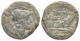 Roman Republic. Anonymous TRIENS (After 211 BC)