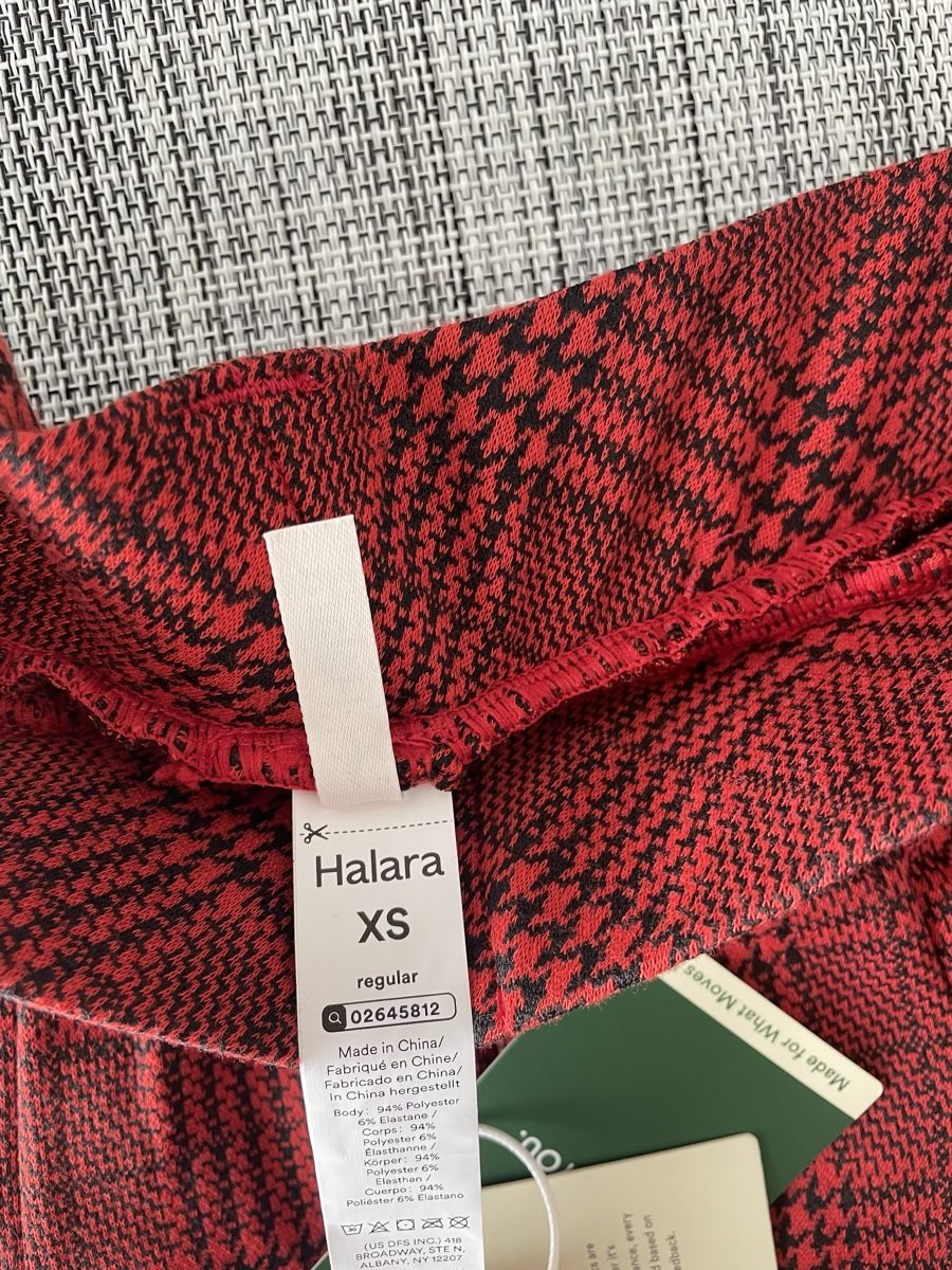 Halara Pantaloni: New Halara Pants, XS Regular, red plaid – Nuovo e nell'imballaggio originale da Zürich venduto da sezamki 3