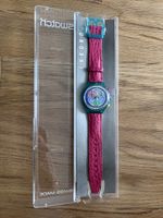 Ungetragene Swatch Chrono Pink Springs mit Lederarmband neu