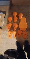 Motorrad Protektoren Set D30 orange gebraucht 11-teilig