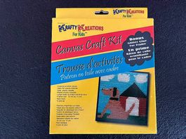 Broderie sur toile avec cadre - Enfant dès 6 ans - Neuf