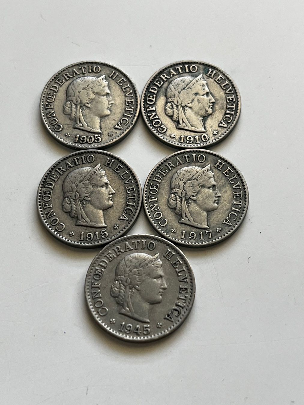 Tutti le monete: 5 Rappen, 1905 ff – Usato da Kloten venduto da BrunoK49