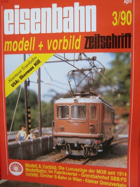 Riviste & Magazine: Eisenbahn Zeitschrift modell + vorbild, 3/90 April – Usato da Thun venduto da Abigboss
