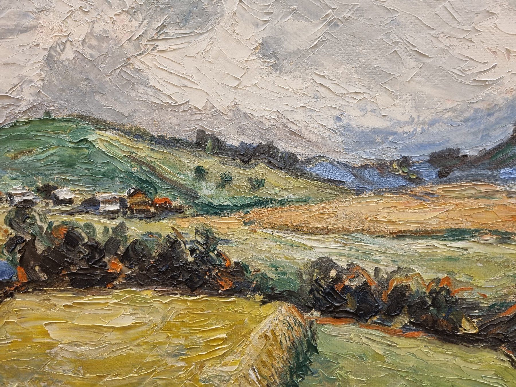 Dipinti: Landschaftsgemälde von E. Bottlang, 1958, gerahmt, Top! – Usato da Trachslau venduto da post35 2
