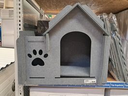 Katzenhaus aus Filz grau, neu und OVP zerlegbar