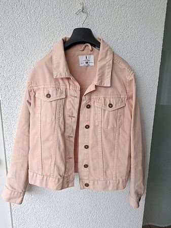 Jeansjacke Damen lachsfarbe