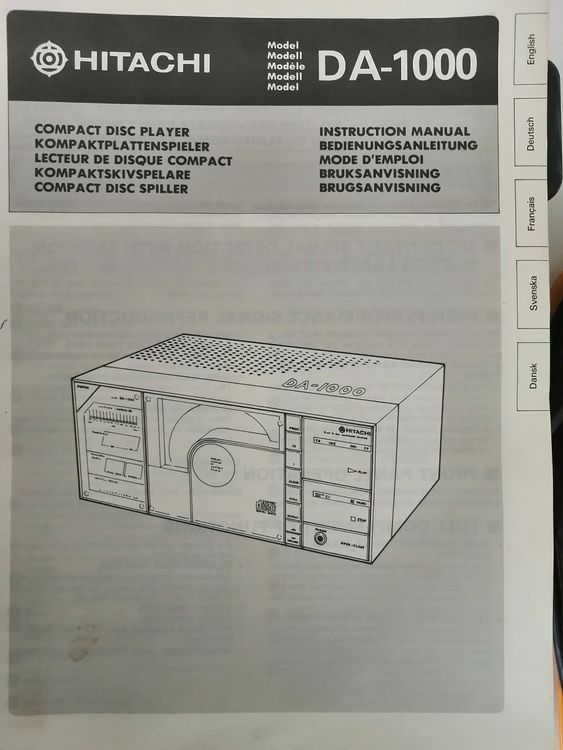 Hitachi DA1000 CDPlayer Kaufen auf Ricardo