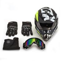 Motocross Motorradhelme  Set Handschuhe