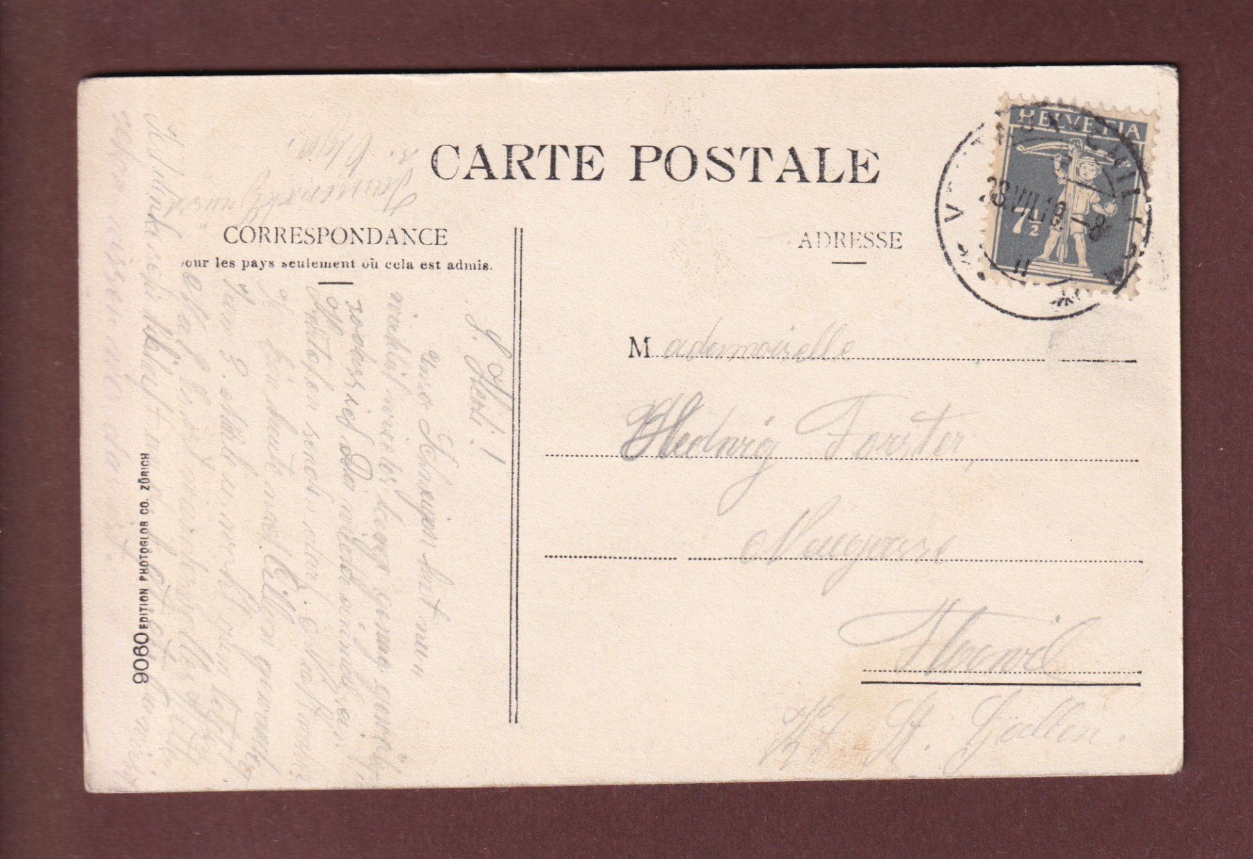Cartoline postali: LAUSANNE - L'Université - 1919 – Usato da Pully venduto da nicecards 1