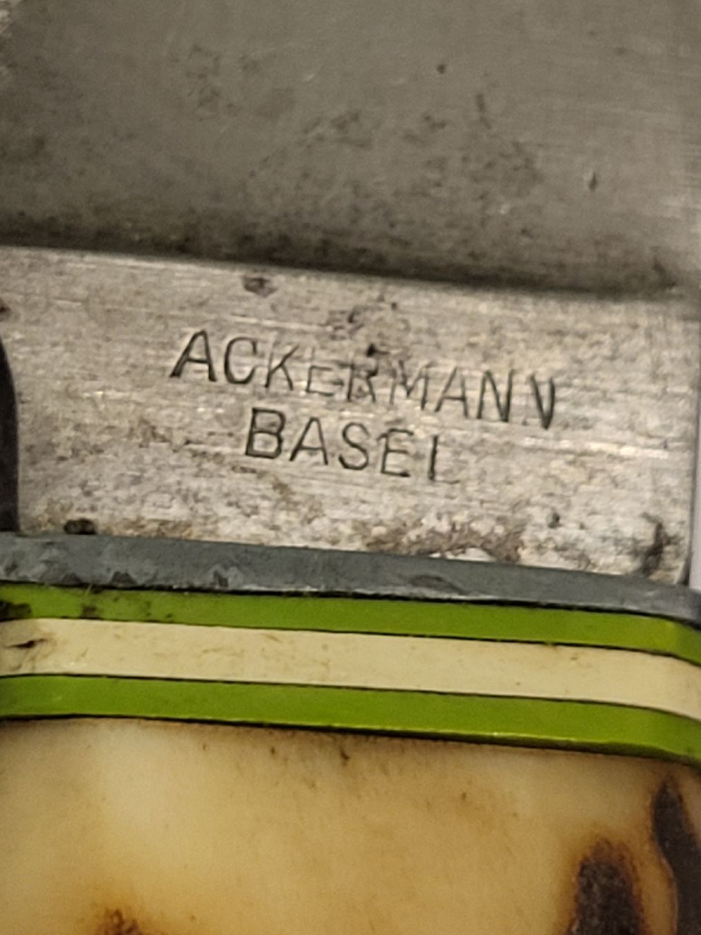 Coltellini militari: Pfadi Dolch Ackermann Basel Jagdmesser mit Lederscheide – Usato da nunningen venduto da mic_88k2 3