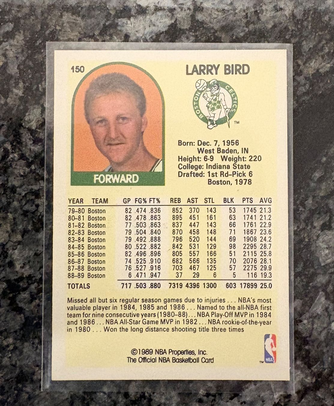 Nba Carte collezionabili: NBA Larry Bird Hoops 89/90 Card – Nuovo (secondo la descrizione) da Muttenz venduto da joba23 1