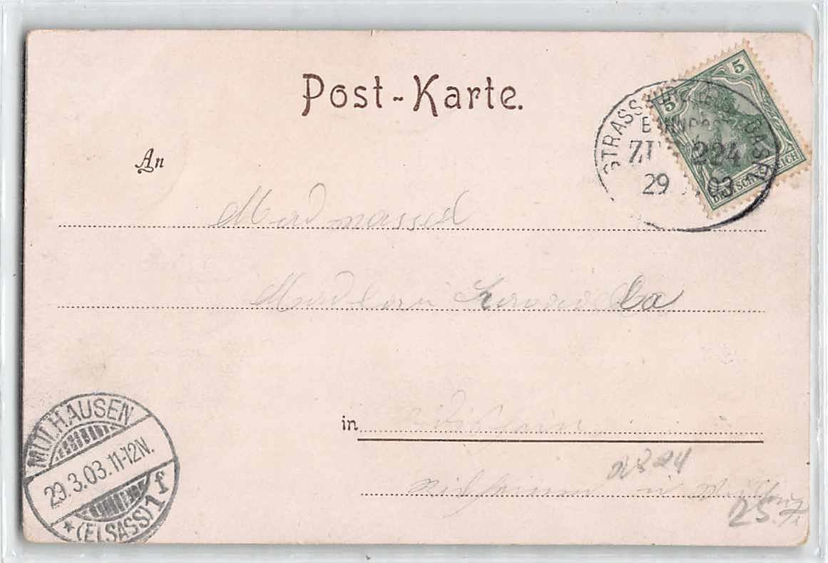 Ansichtskarten: GRUSS aus MARIENTHAL 1903 – Gebraucht aus Winterthur von SchatzchischtliWinti 1