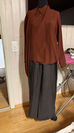 Damen Bluse Massimo Duitti und Hose braun gr 38