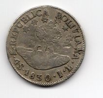 (779) Bolivien 1830, 4 Soles, vz