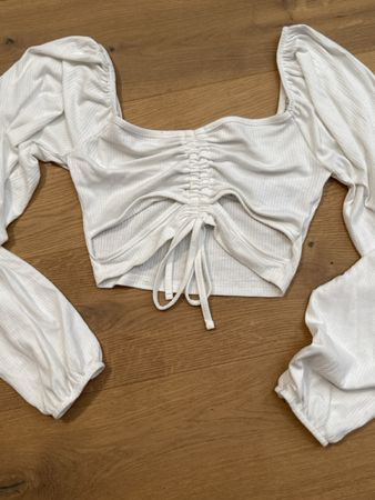 Damen Cropped Shirt langarm