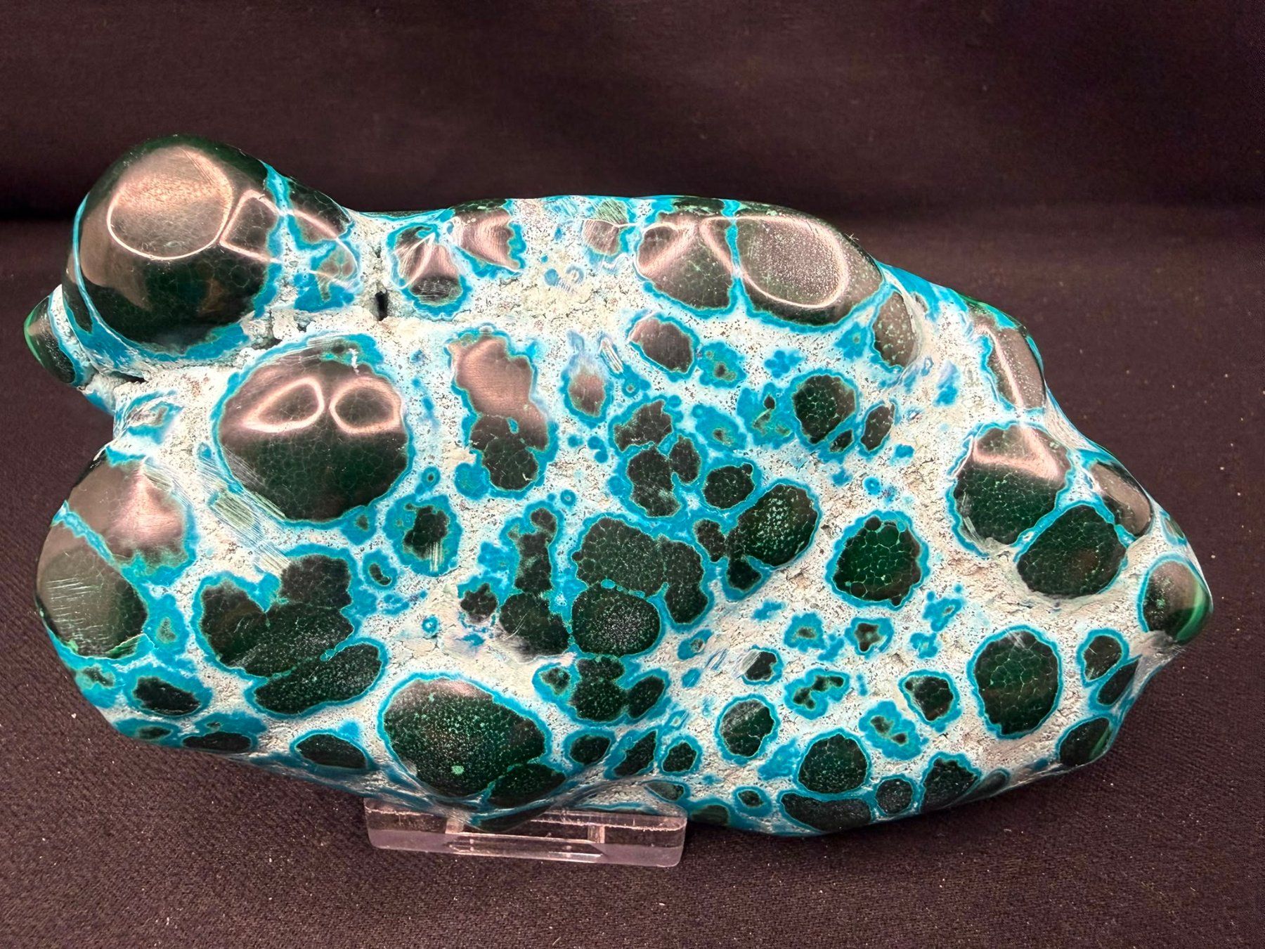 Minéraux & Lithothérapie: Malachit und Chrysocolla poliert – D'occasion à Schinznach Bad par Demerald 1