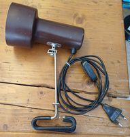 Vintage Klemmleuchte braun Lampe